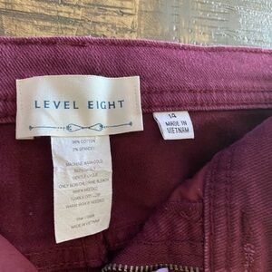 Denim shorts burgundy size 14 Level Eight brand